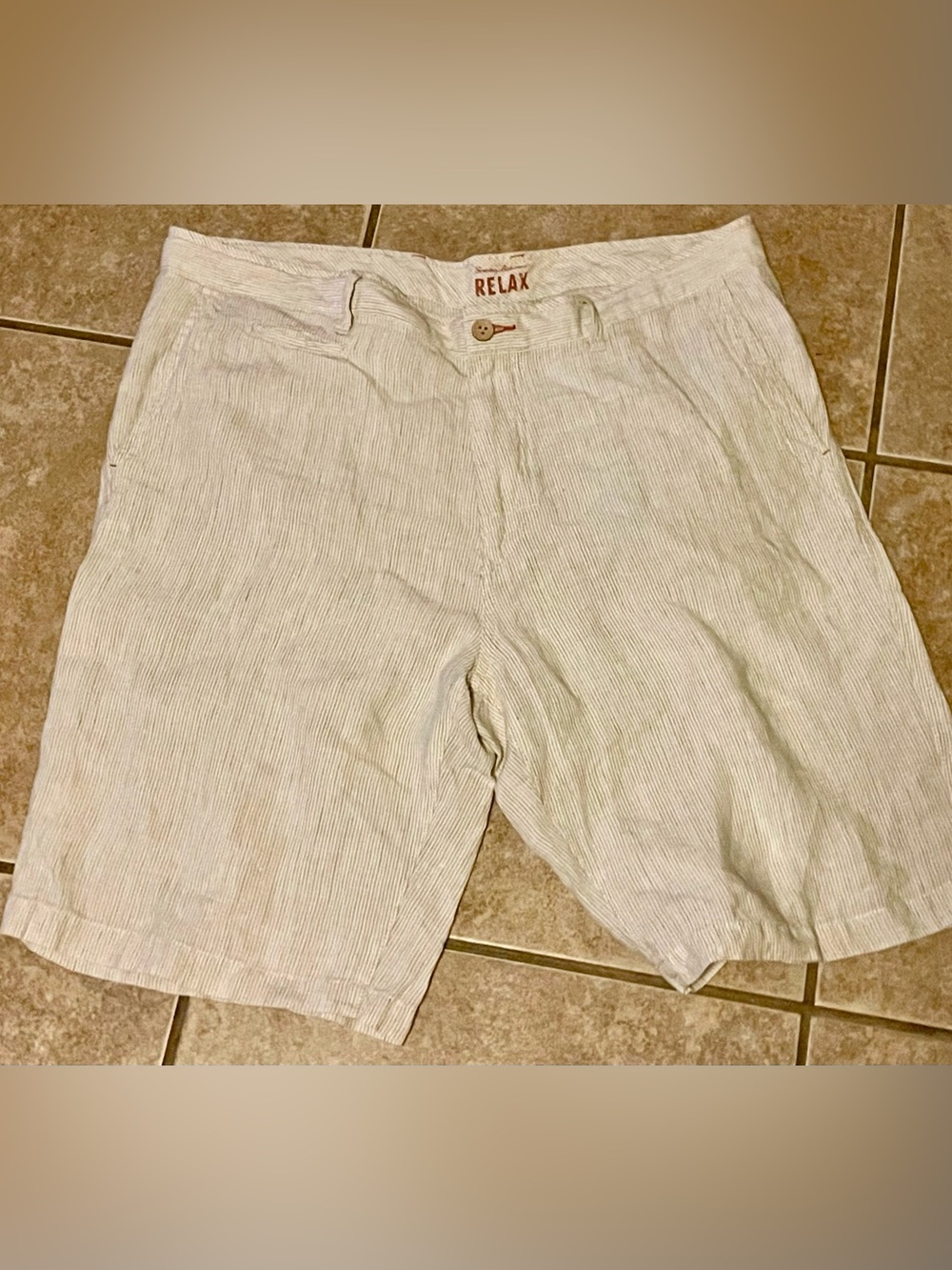 Tommy Bahama Relaxed Linen Blend Striped Shorts 38